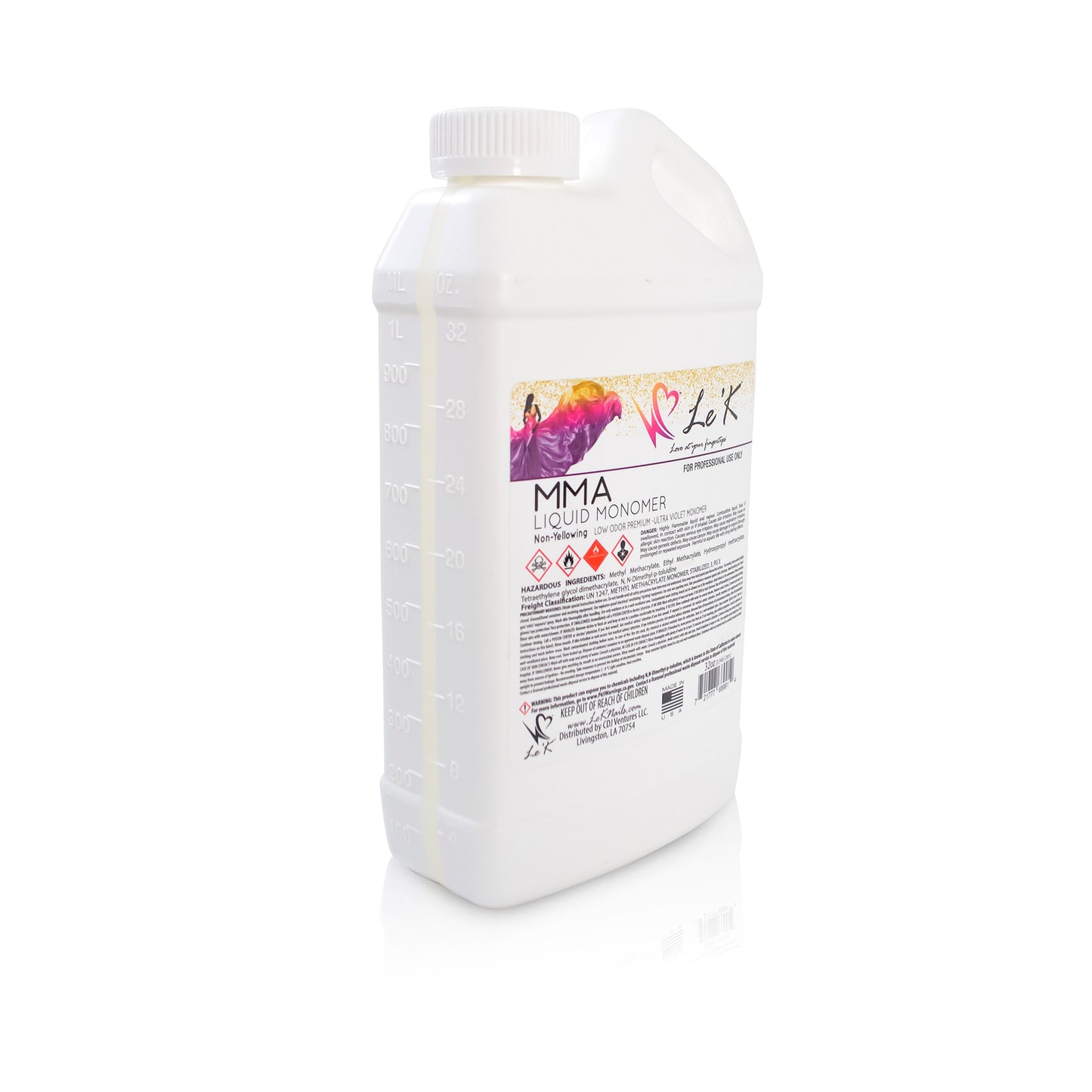 Le'K MMA Liquid Monomer - 32 oz