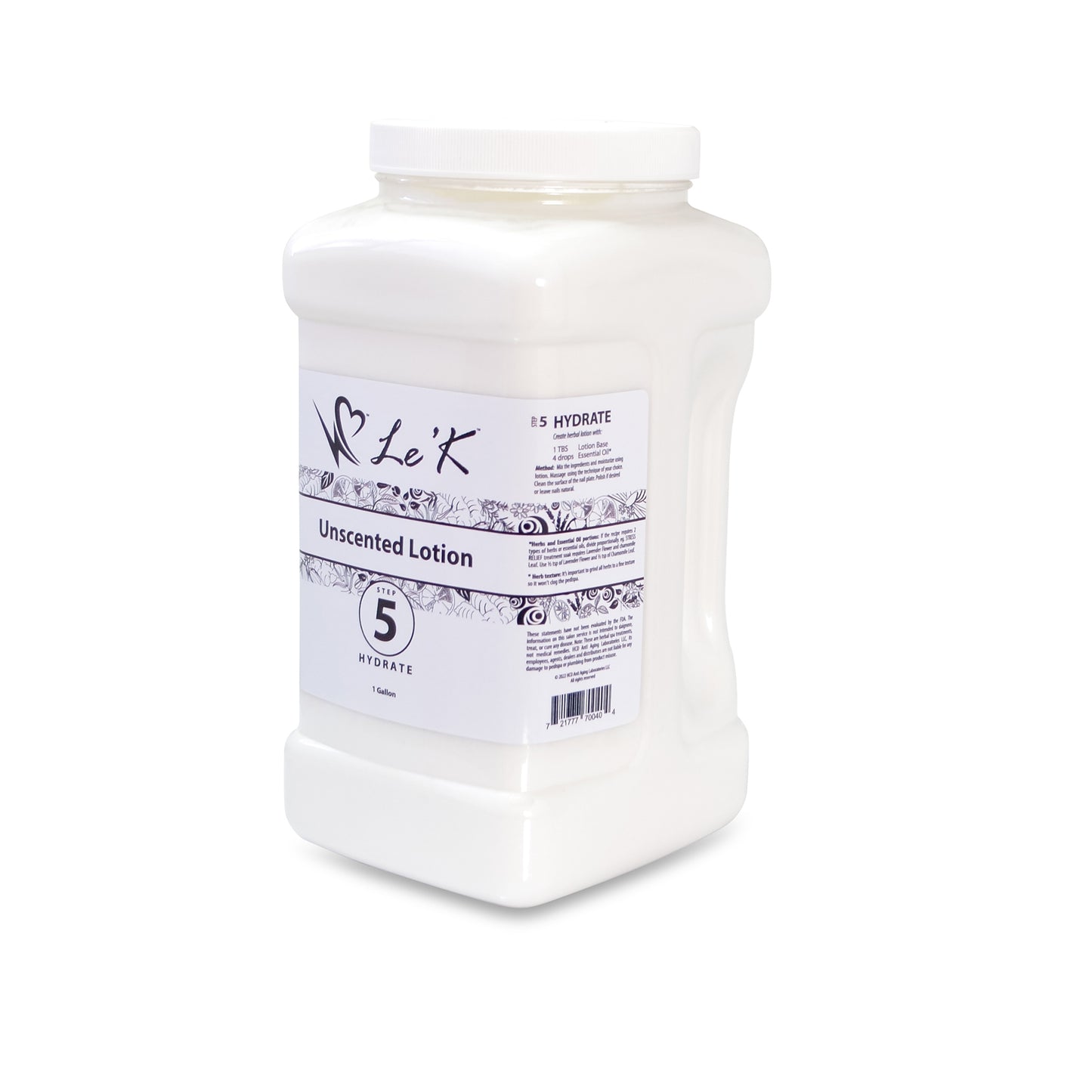 Le'K Herbal Spa - Step 5 - Lotion Base 1 Gal