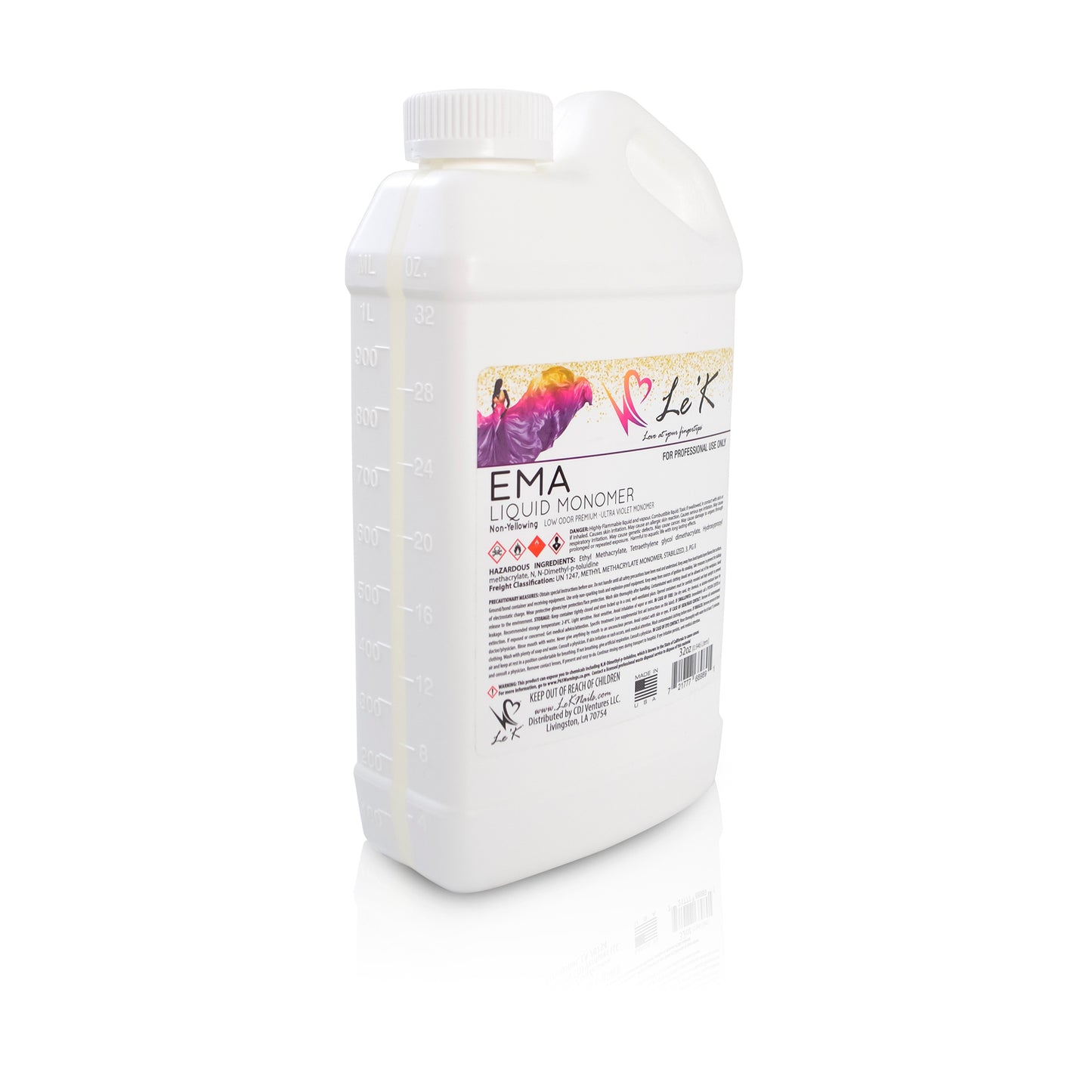 Le'K EMA Liquid Monomer - 32 oz