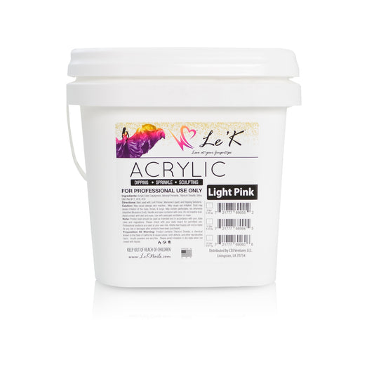 Le'K Acrylic Powder - Light Pink - 10 lbs