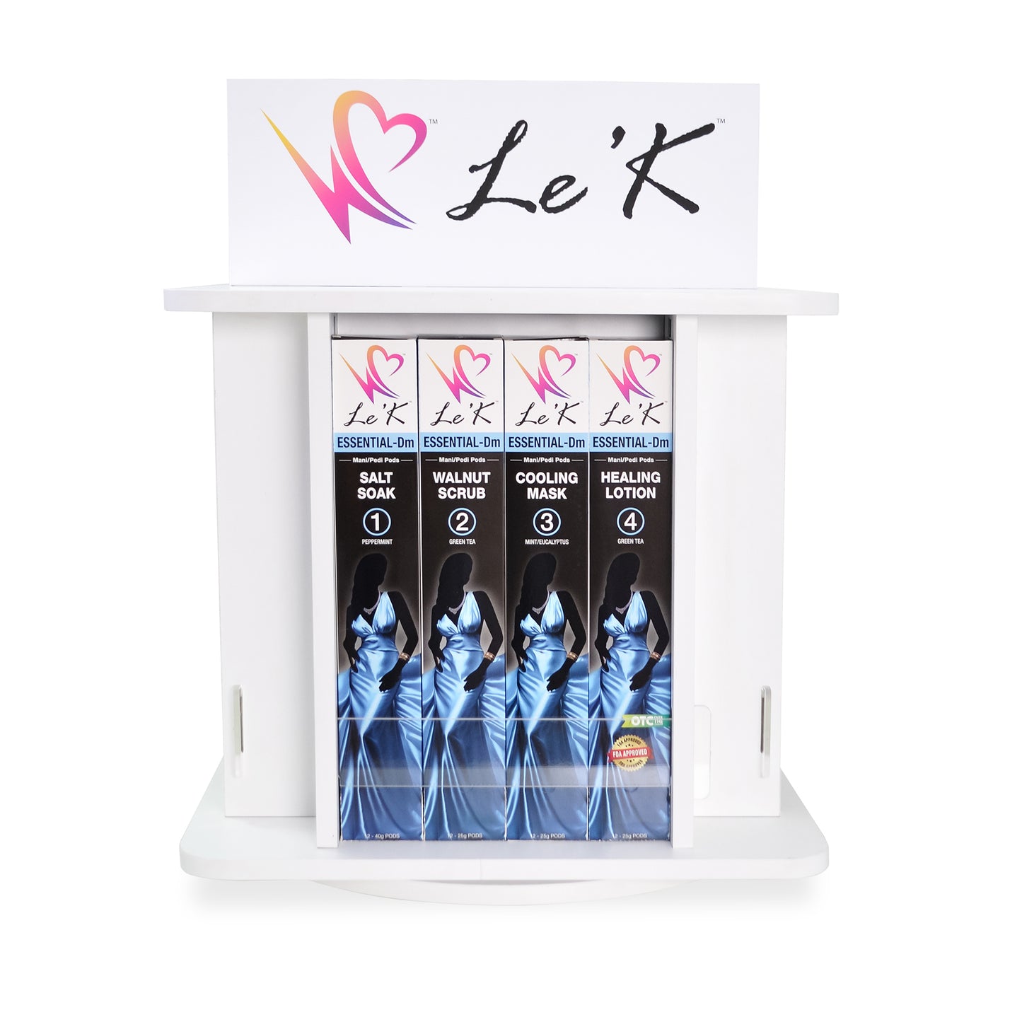 Le'K PODs Wooden Counter Spin Rack